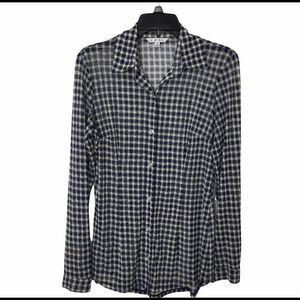 CAbi Womens Shirt S Indie Sleek Checkered Chic Bralette Layering Y2K Soft Grunge